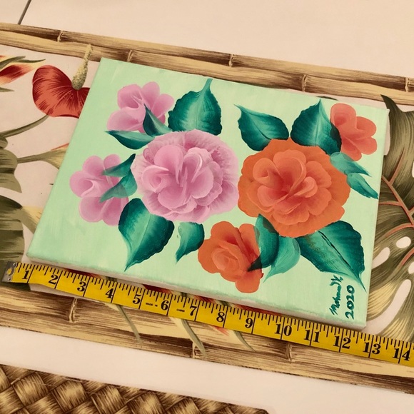 Wall Decor Roses Painting On Canvas By Me Poshmark